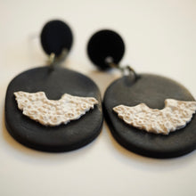 Load image into Gallery viewer, PRE-ORDER RBG Inspired Collar Earrings, Hypoallergenic Titanium Posts, Black Accent