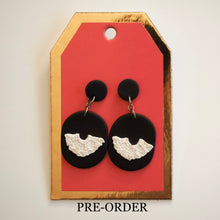 Load image into Gallery viewer, PRE-ORDER RBG Inspired Collar Earrings, Hypoallergenic Titanium Posts, Black Accent