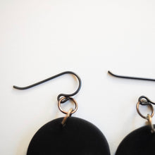 Load image into Gallery viewer, PRE-ORDER RBG Inspired Collar Earrings, Hypoallergenic Niobium Hooks Posts, Black & White