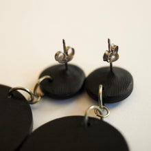 Load image into Gallery viewer, PRE-ORDER RBG Inspired Collar Earrings, Hypoallergenic Titanium Posts, Black Accent
